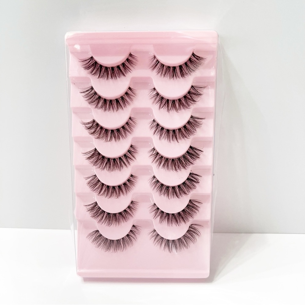 7 Pair Natural Fish Tail Cross Style False Eyelashes
